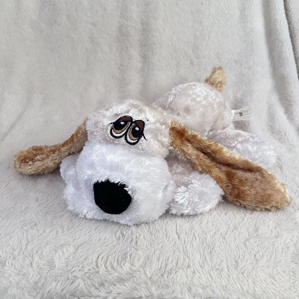 Walmart Dan Dee Sad Eye Floppy Beanbag Hound Dog Tan Beige 14” Plush Stuffed Toy